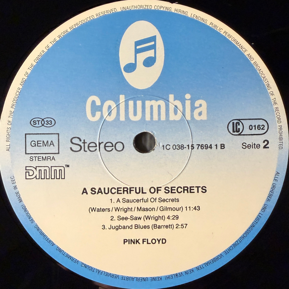 Pink Floyd – A Saucerful Of Secrets (Европа) Т
