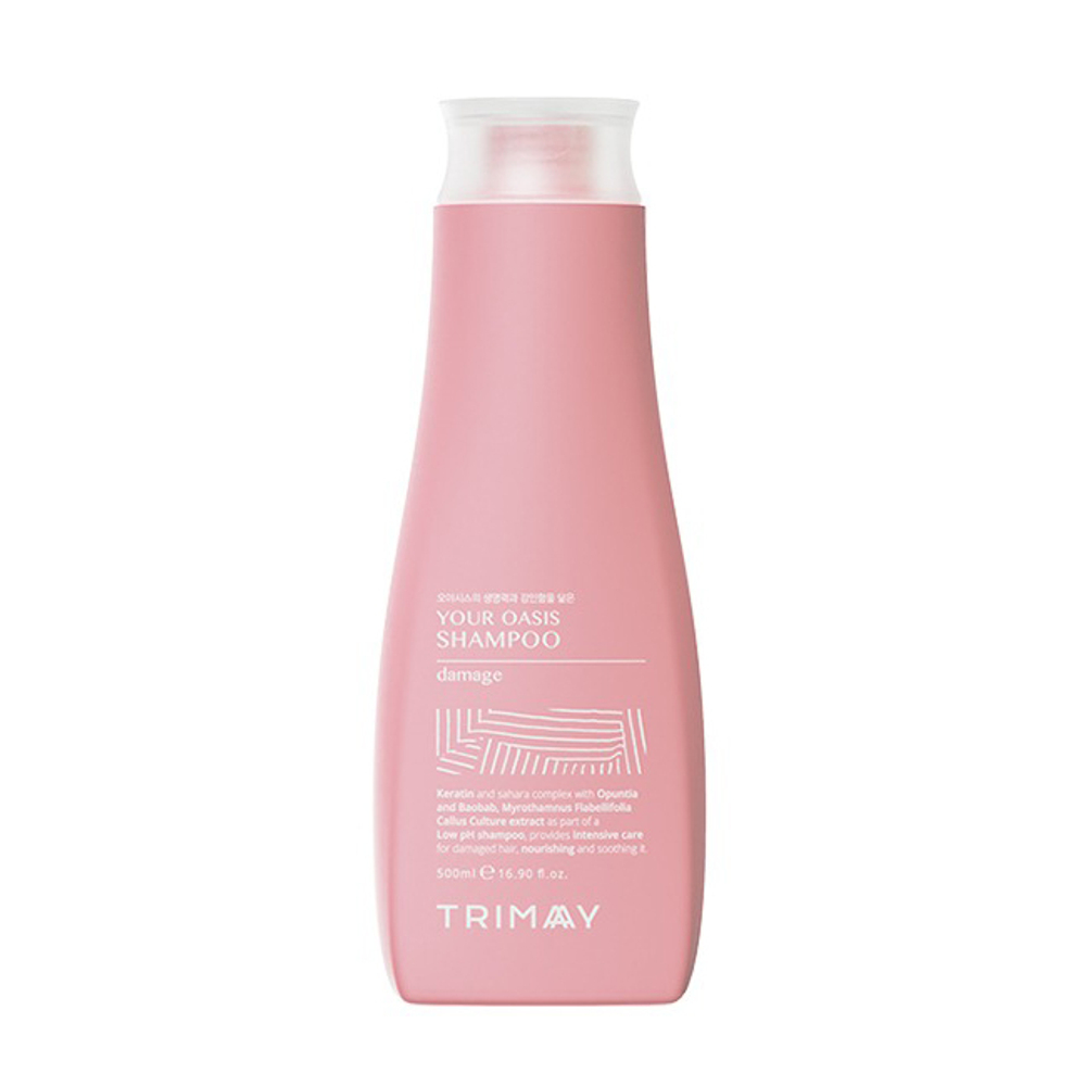 Шампунь бессульфатный кератиновый с экстрактом иерихонской розы TRIMAY Your Oasis Shampoo Damage (Keratin) 500ml