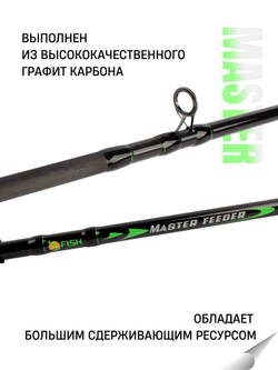 Удилище фидерное "MASTER FEEDER" FISH CRYSTAL , тест 60-120 г, 3,90 м, 3+3 tips