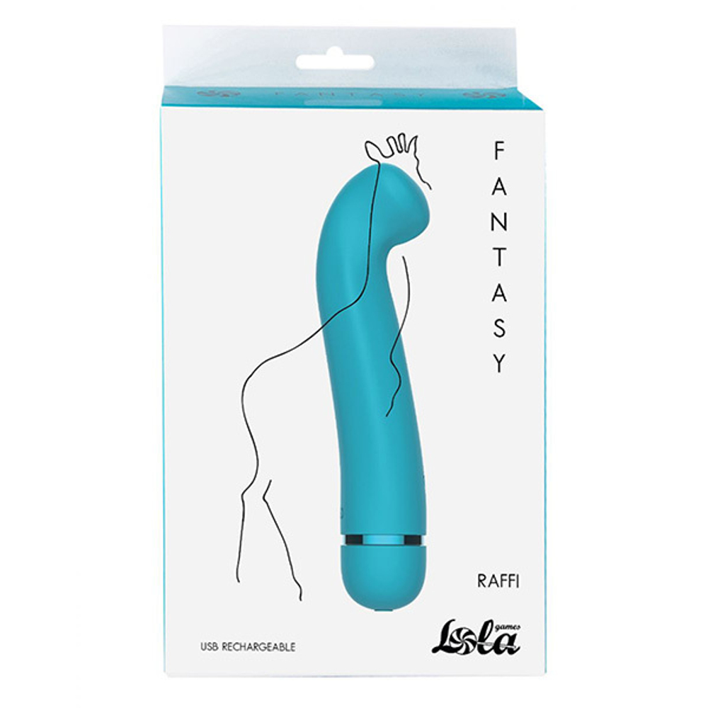 Бирюзовый перезаряжаемый вибратор 17,1см Lola Games Fantasy Raffi 7910-03lola