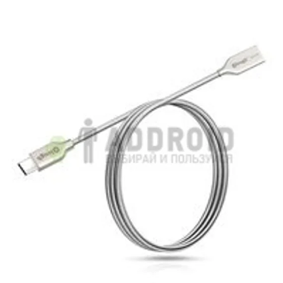 Кабель Usb/Type-C плетеный с резиновым наконечником ( 1м )