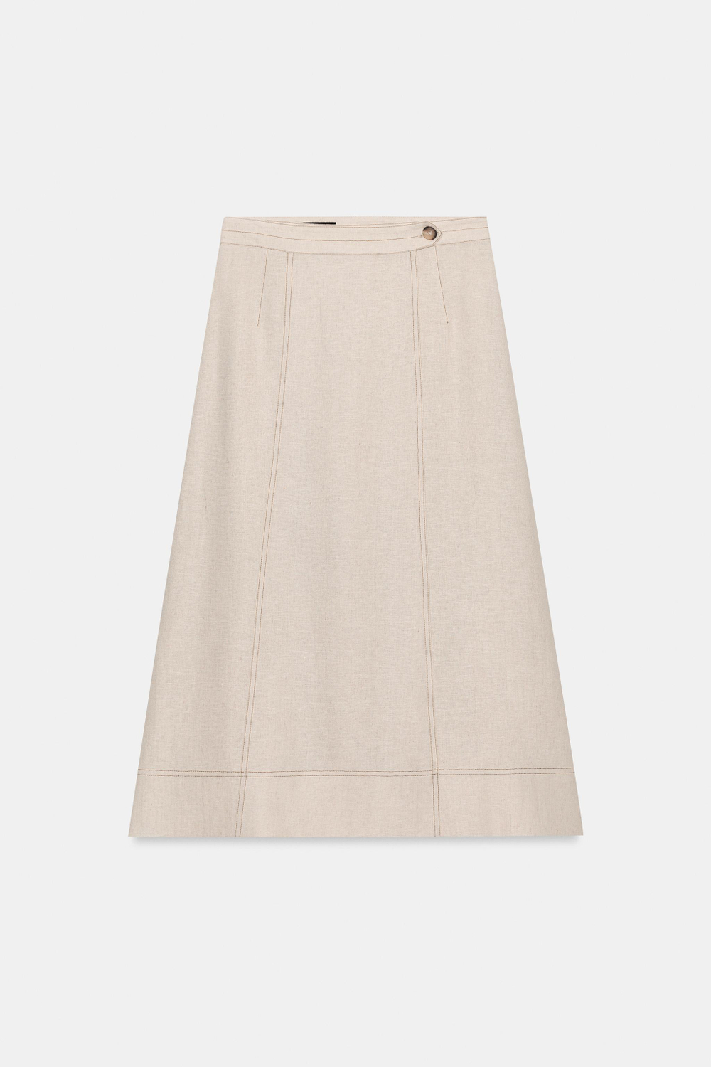 ЛЬНЯНАЯ ЮБКА НА ЗАПÁХЕ СО СТРОЧКОЙ — ZARA