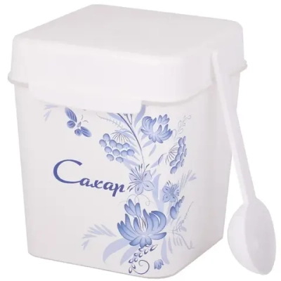 Емкость с ложкой 1,2 л., Шале, Сахар (комплект 12 шт)