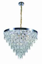 Люстра подвесная NewRgy 5729R/18A CHROME+CLEAR, 18×40 Вт, хромированная и прозрачная