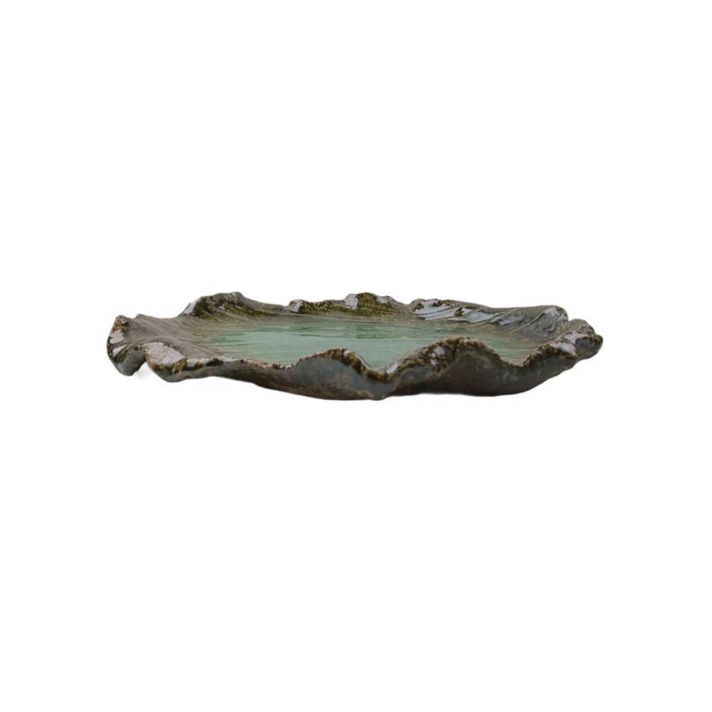 Тарелка для закусок 28х19см Roomers Tableware green 284005-2