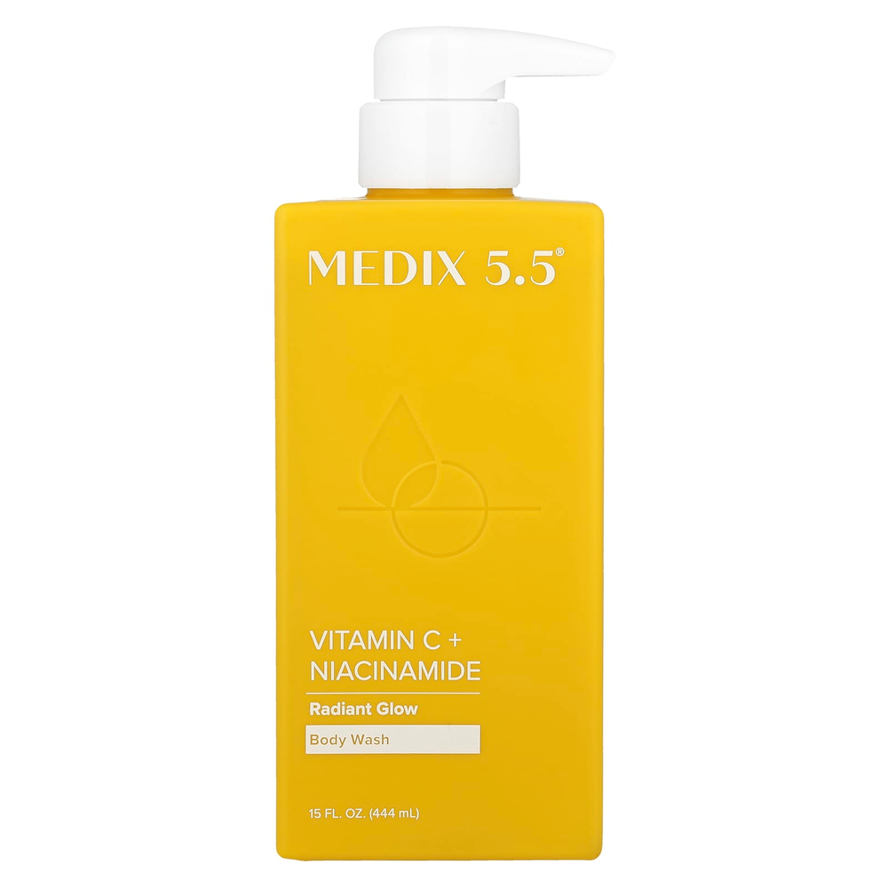 Medix 5.5, Гель для душа, сияние, витамин C и никотинамид, 444 мл (15 жидк. Унций)
