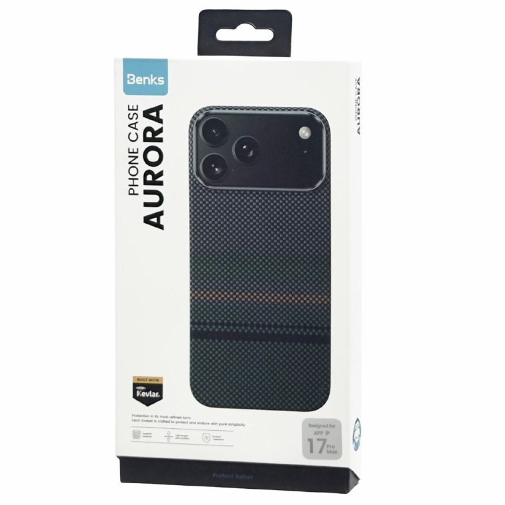 Накладка для i-Phone 17 Pro Max Benks Aurora Kevlar Magsafe