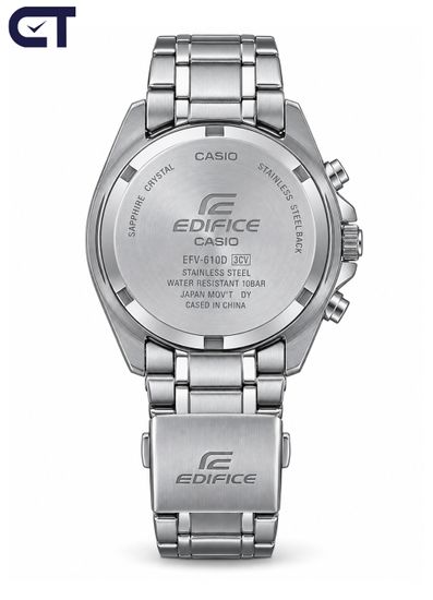 CASIO EFV-610D-3CVUDF EDIFICE мужские наручные часы — стальной хронограф с зеленый циферблатом