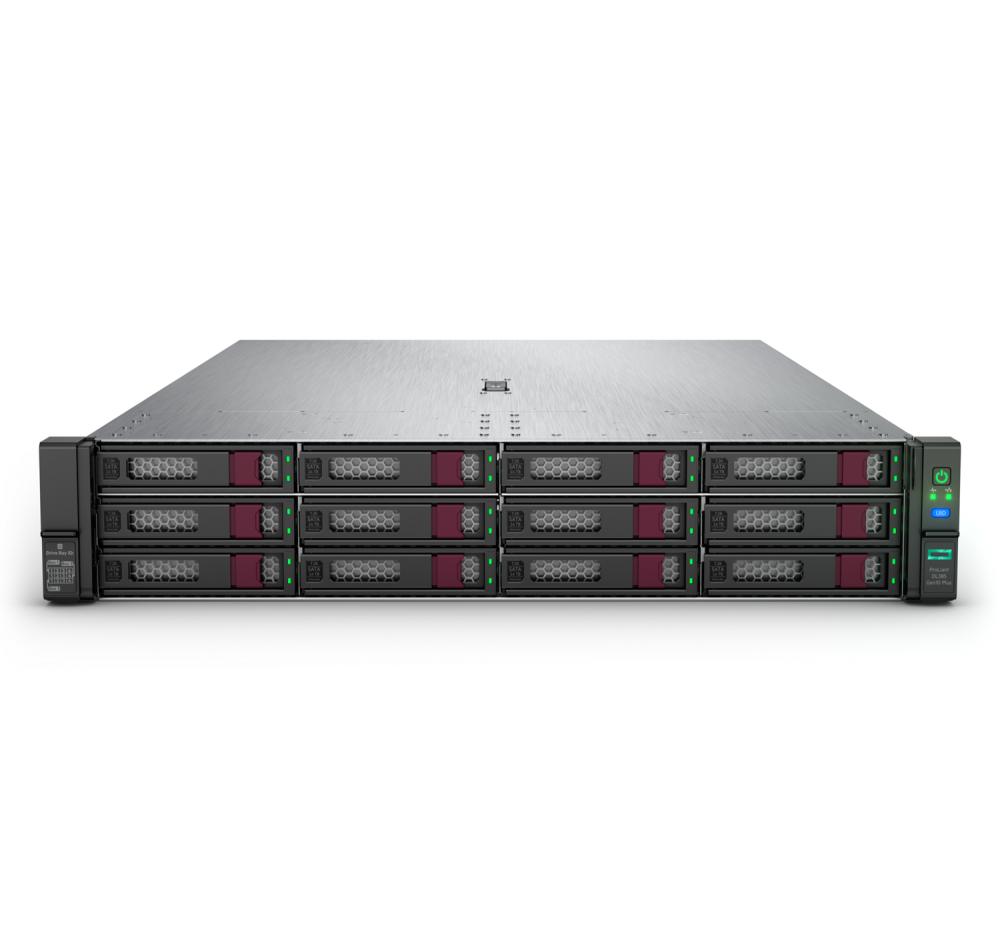 Стоечный сервер - HP Enterprise ProLiant DL385  Gen10 Plus, 2U, 8x 3.5“, 1x EPYC[7262] 8 Cores, 16Gb, P07594-B21