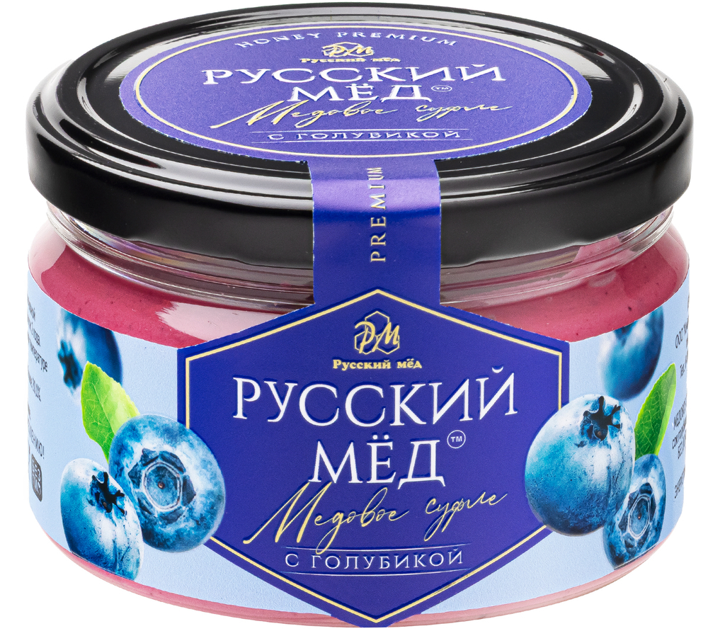 Медовое суфле с голубикой Русский мёд 250 мл