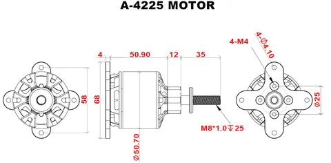 Двигатель SCORPION A-4225-250kv V2
