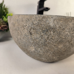 Раковина из речного камня RS-65492 46x42x15 из натурального камня