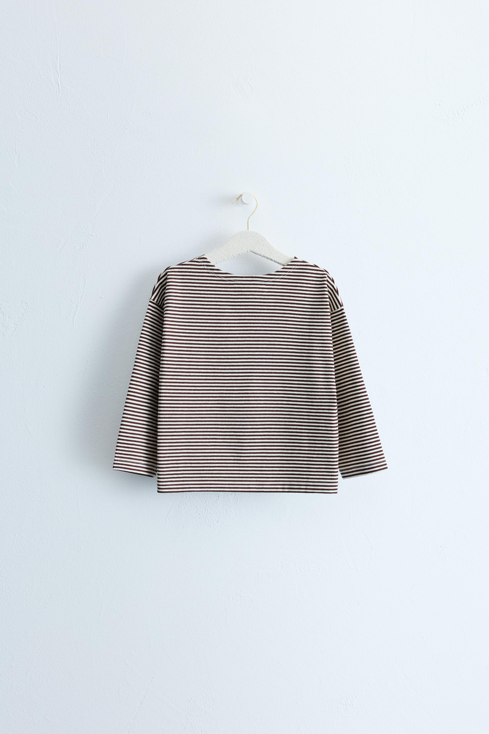 ZARA TIMELESS - ФУТБОЛКА В ПОЛОСКУ, КОРИЧНЕВЫЙ