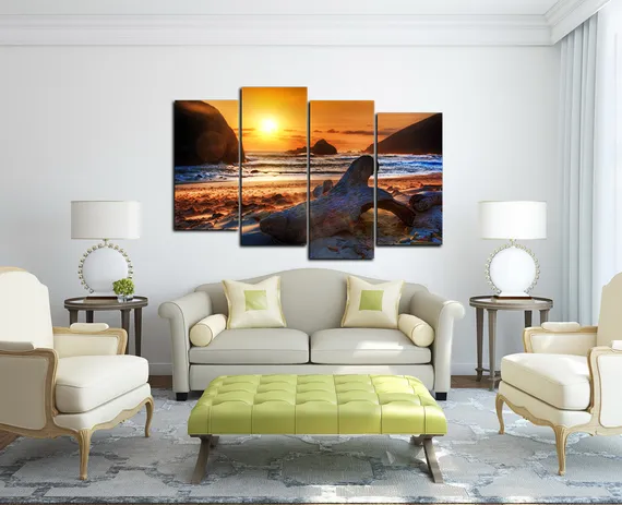 Модульная картина "Небо горы скалы"
