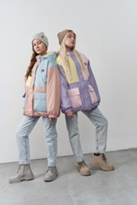 Куртка демисезонная Колор блок "Карамель" 7+