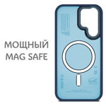 Дизайнерский чехол из мягкого пластика для SAMSUNG S22 ULTRA с MagSafe и усиленной защитой камеры