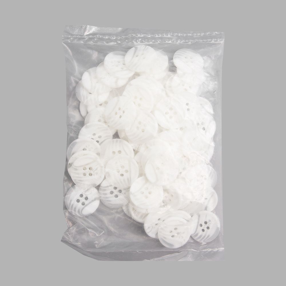 Пуговицы 4 прокола 32L=20 мм, (White (белый)) CB, 72 шт