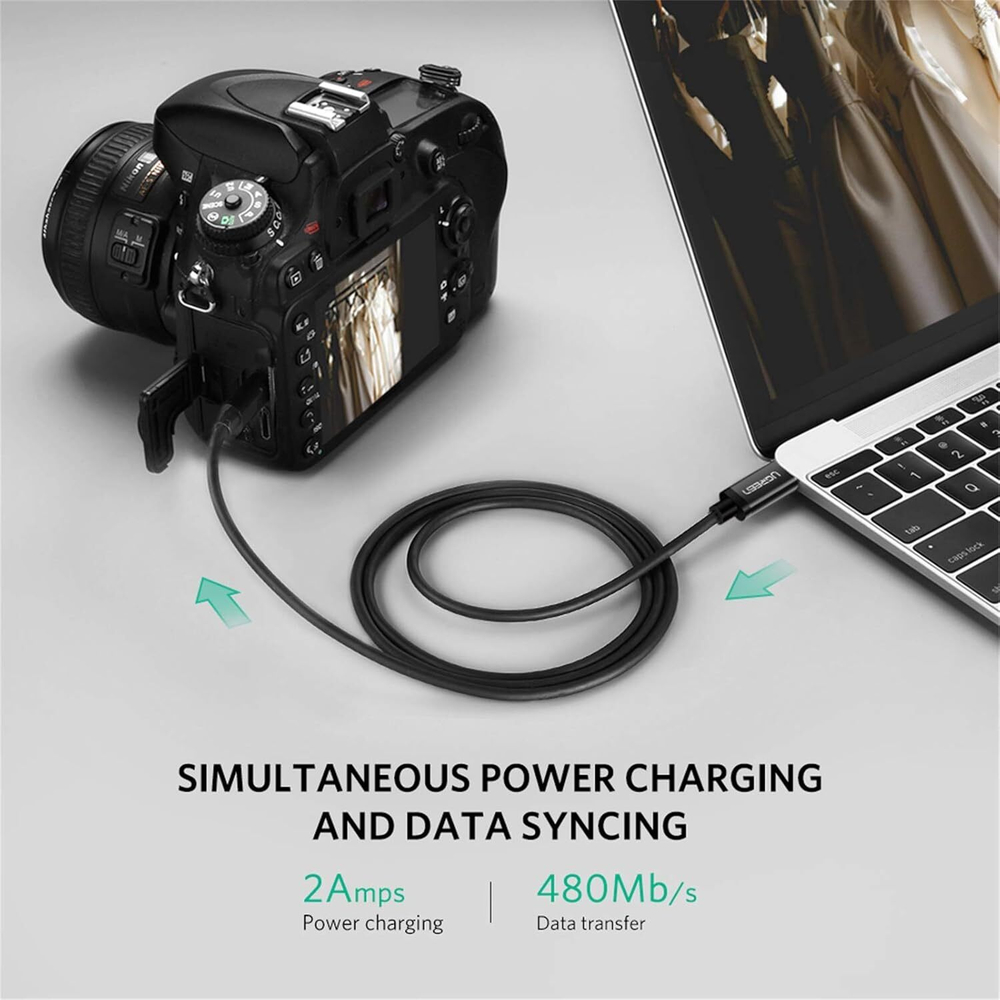 Кабель USB-С - mini USB, 480Mbps, 1m. UGREEN 50445