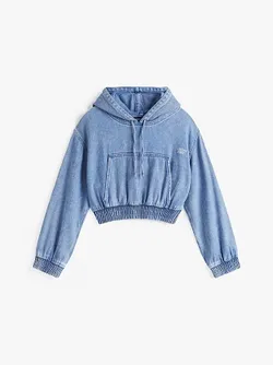 Толстовка женская TOMMY JEANS TJW DENIM CROPPED HO