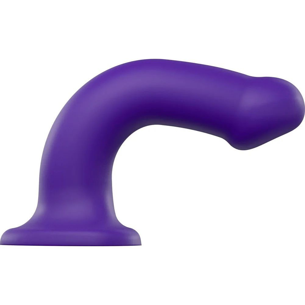 Фиолетовый фаллоимитатор-насадка Strap-On-Me Dildo Dual Density size L - 19 см. (Цвет: фиолетовый)