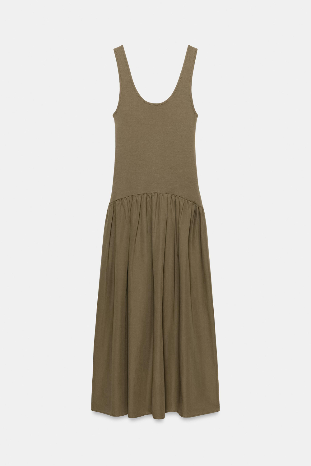 КОМБИНИРОВАННОЕ ПЛАТЬЕ НА БРЕТЕЛЯХ — ZARA