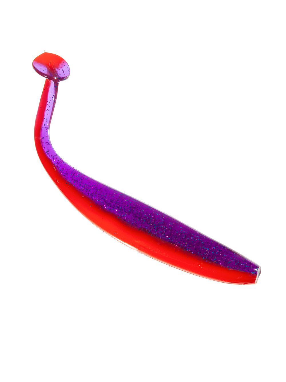 Приманка ZUB-IZI 208мм(8,2")-3шт, (цвет 021) фиолетовый верх - красный низ