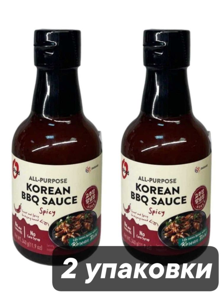 Корейский соус барбекю острый Daesang Korean BBQ 340 г x 2 шт