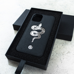 Чехол iPhone Змея в дизайнерской упаковке —  подарок ценителю символизма, Euphoria Metal Snake HM