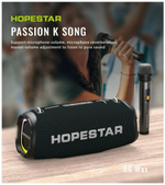 Портативная беспроводная Bluetooth колонка HOPESTAR A6 Max с микрофоном 80Вт/портативная акустика/блютуз колонка (Красная)