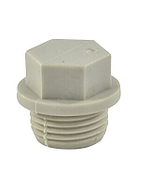 Заглушка (пробка) PP-R серая Дн 25х3/4" НР VALFEX 10163025Г
