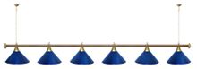 Лампа STARTBILLIARDS 6 пл. (плафоны хром,штанга золотая,фурнитура золото)