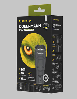 Фонарь Armytek Dobermann Pro Magnet USB (белый свет) F07501C 1500 Лм