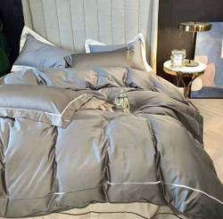 ZEPHYR HOME КПБ Двуспалка ЕВРО Египетский хлопок 100s синий с пчелкой