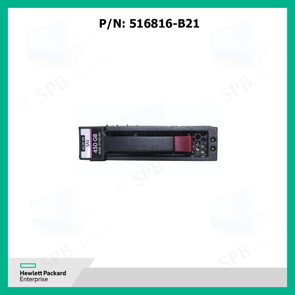 Жесткий диск для сервера HP 450GB hot-swap dual-port SAS hard disk drive - 15,000 RPM, 6Gb/sec transfer rate, 3.5-inch large form factor (LFF) 516816-B21
