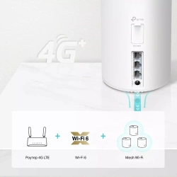 Беспроводной маршрутизатор TP-Link Mesh Deco X50-4G 802.11ax, 3000(574+2400) Мбит/с, 2.4ГГц и 5ГГц, 2xLAN 4G+ (1-pack)