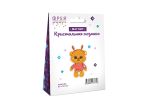 Алмазная (кристальная) мозаика Фрея ALVM-092, магнит Праздничный мишка, 5.5х10.5 см