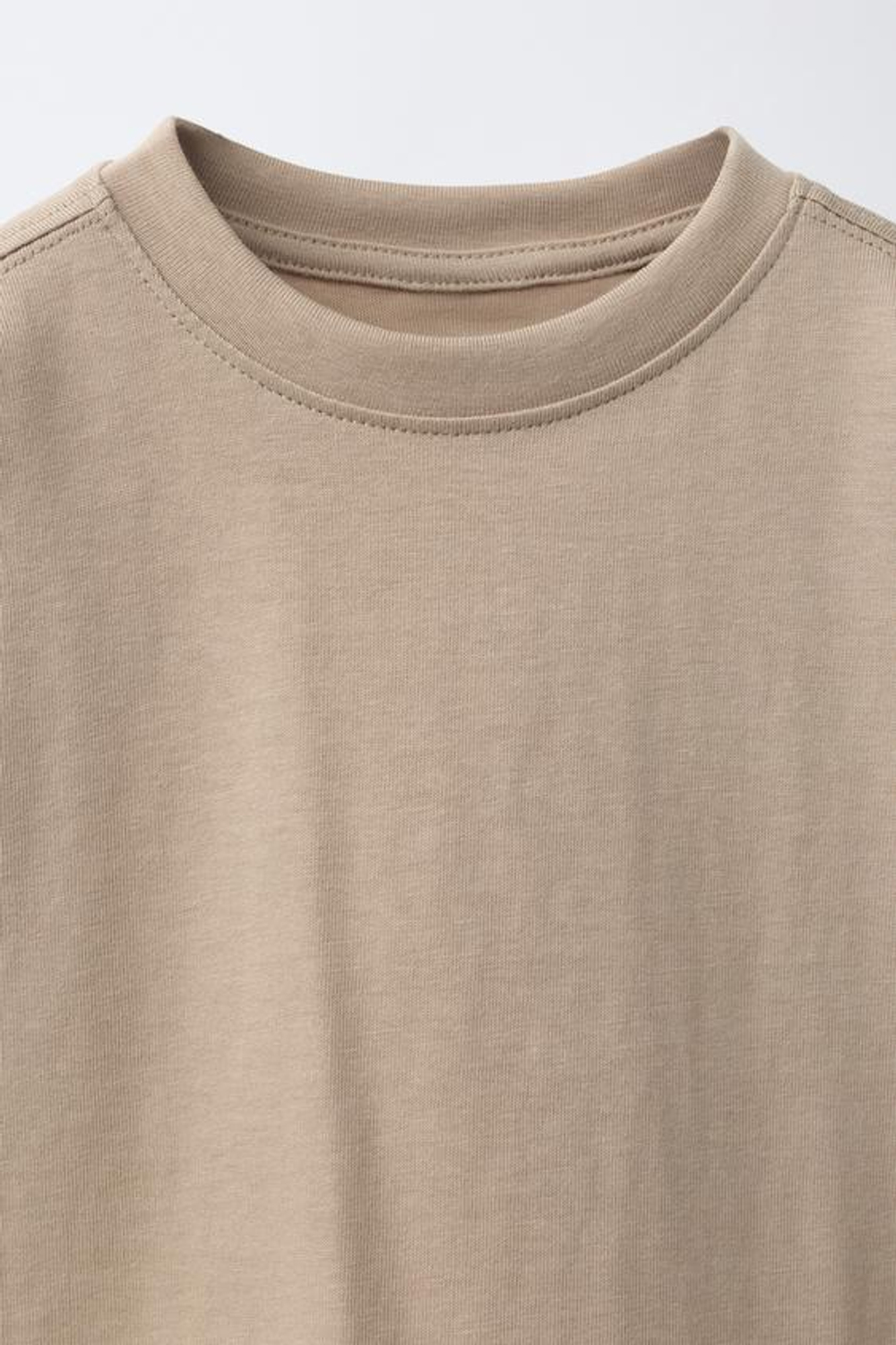 ZARA ОДНОТОННЫЙ ЛОНГСЛИВ, СЕРОВАТО-КОРИЧНЕВЫЙ