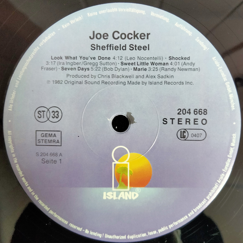 Joe Cocker / Sheffield Steel (LP)