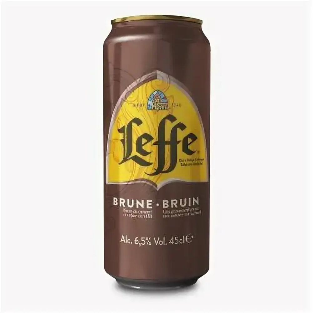 Пиво Леффе Брюн темное пастериз фильтр 0,5 ж/б 6,5% (InBev Belgium) Бельгия