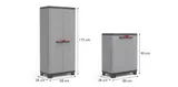 Keter Комплект для хранения:  Хозяйственный шкаф StiloTall Cabinet + Шкаф хозяйственный Stilo Cabinet Low — фото 2