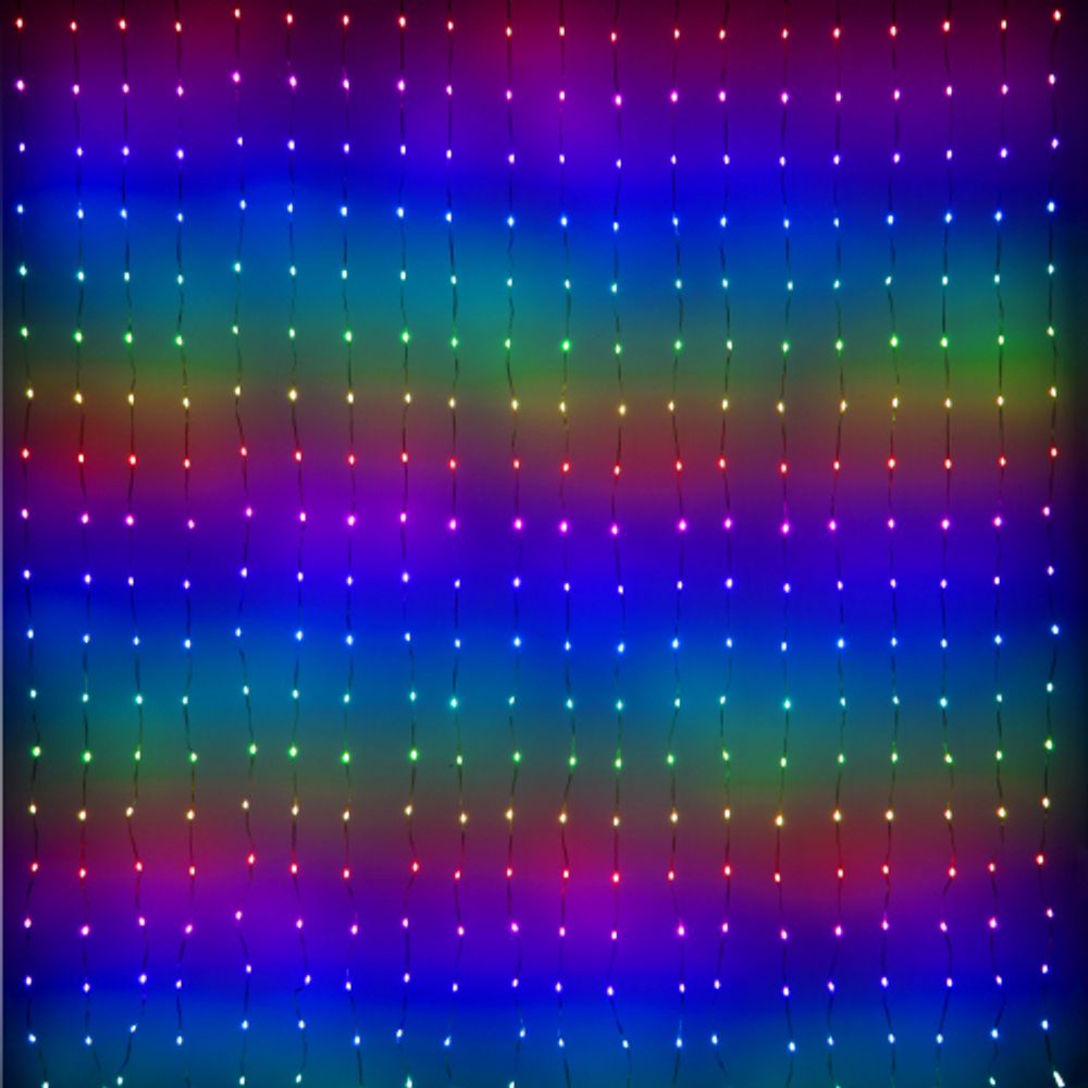 Светодиодная новогодняя гирлянда ЭРА ERASG -02 умная занавес RGB 2*2 м управление через мобильное приложение | Гирлянды
