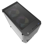 Корпус darkFlash DK150, Без БП, ATX, чёрный, 3xFRGB FAN, 2xUSB2, 1xUSB3, бок: закалённое стекло (DK150-BK)