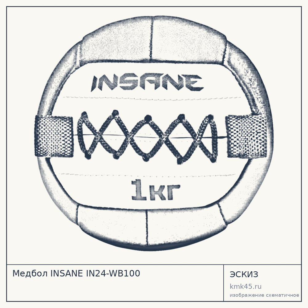 Медбол INSANE IN24-WB100 — от 1 300 ₽