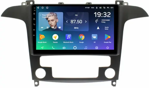 Магнитола для Ford S-Max, Galaxy 2 2006-2015 (климат) - Teyes CC2 PLUS монитор 9" QLED, Android 10, Быстрая, SIM-слот