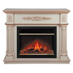 Каминокомплект Real Flame Silvia 26 WT-619B с очагом Moonblaze Deluxe Brass