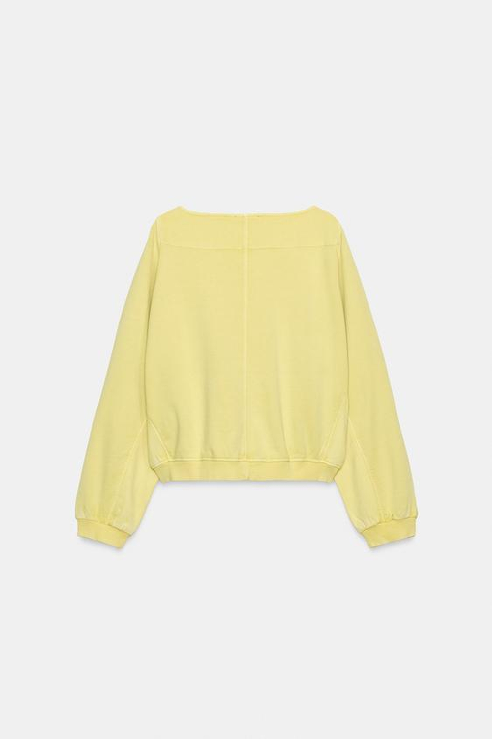 ZARA КОМБИНИРОВАННАЯ ТОЛСТОВКА С ЭФФЕКТОМ ПОТЕРТОСТИ, ФИСТАШКОВЫЙ