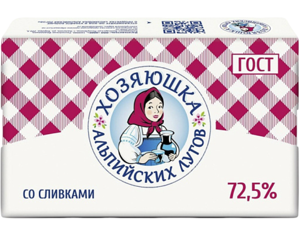 Спред Хозяюшка альпийских лугов 72,5% 180г фольга (22%)