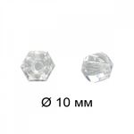 Бусины акрил ⌀10 мм, MG.3244-17 цв.17 прозрачный, 500 г, Magic4Hobby
