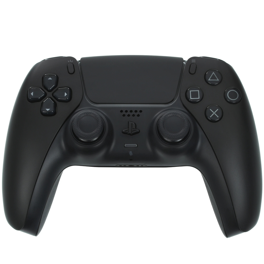 Геймпад беспроводной/проводной Sony PlayStation DualSense basic черный [для Android, iOS, PC, PlayStation 5, подключение - USB Type-C, Bluetooth, виброотдача, питание от USB, от аккумулятора]