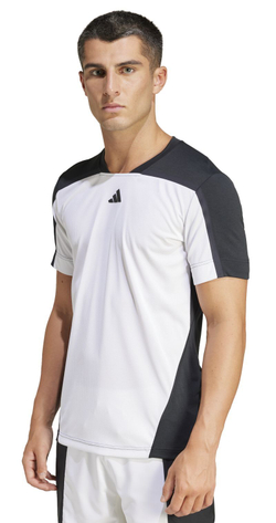 Мужская теннисная футболка Adidas Heat.Rdy FreeLift Pro Polo Shirt - white/black